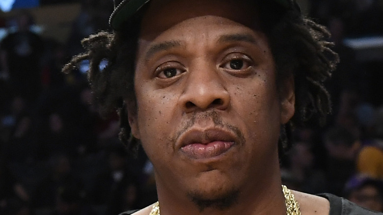 Jay-Z posing at an event