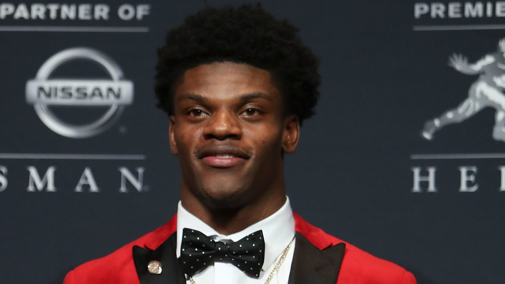 Lamar Jackson posing