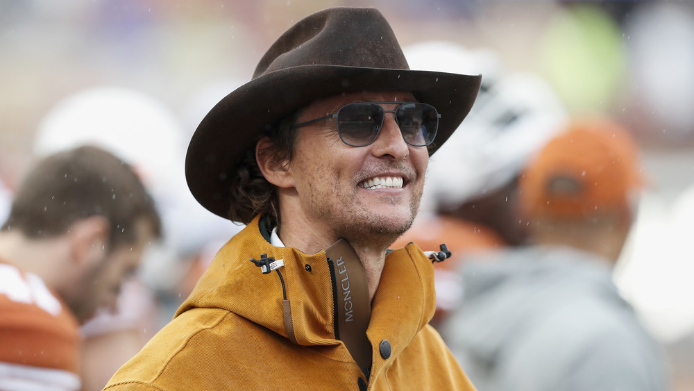 Matthew McConaughey at a game