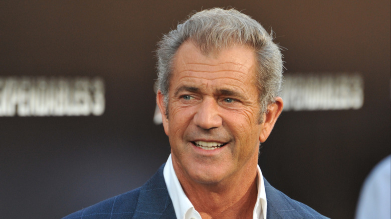 Mel Gibson smiling at public event