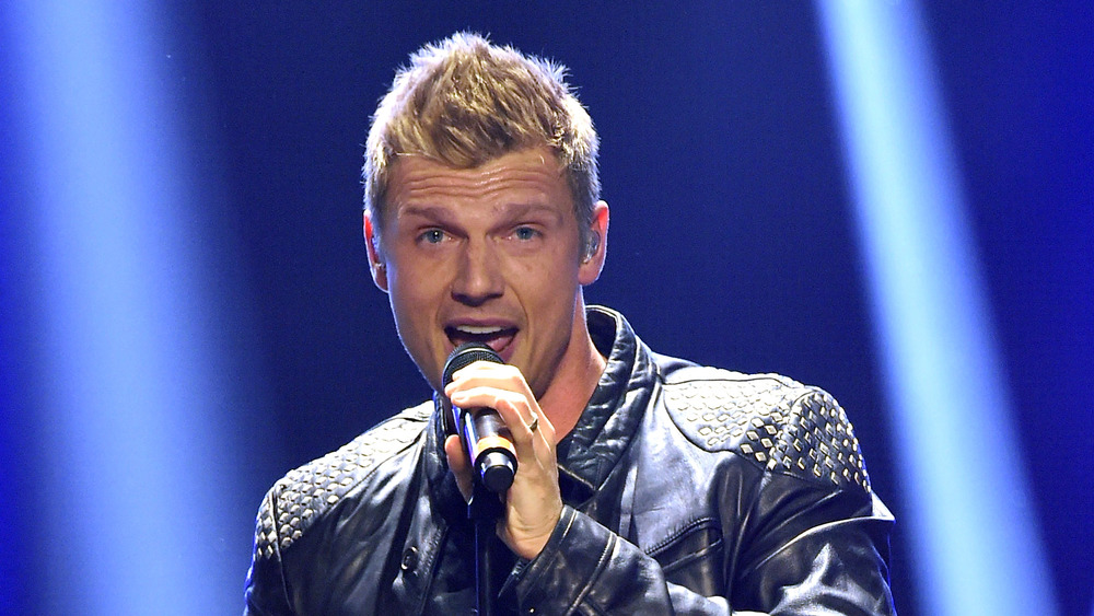 Nick Carter performing