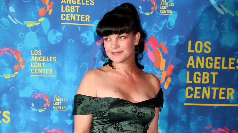 Pauley Perrette on a red carpet