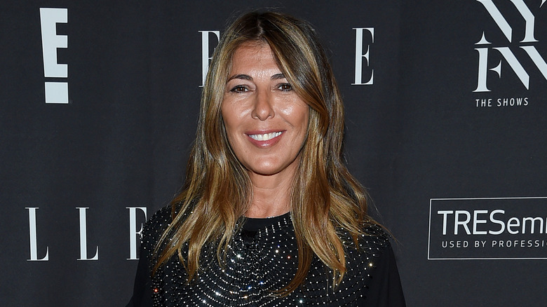 Nina Garcia in a black t-shirt
