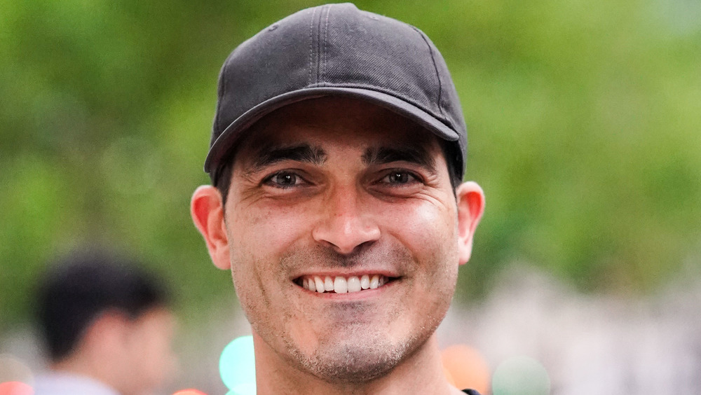 Tyler Hoechlin wearing a hat