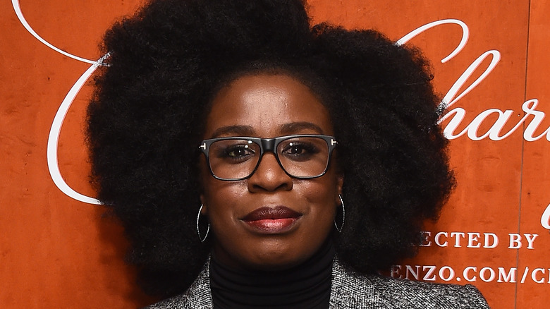 Uzo Aduba wearing glasses