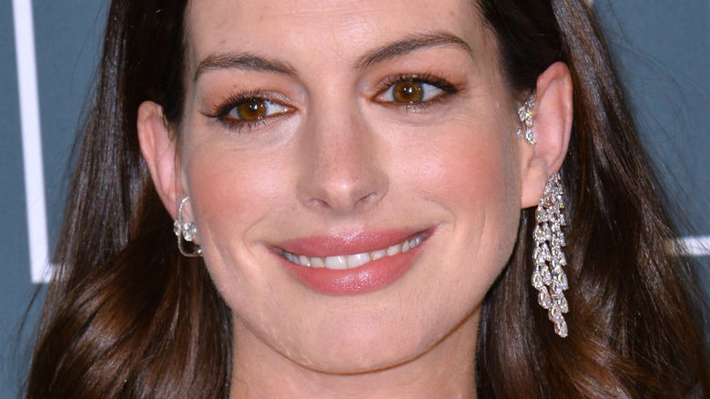 Anne Hathaway smiling