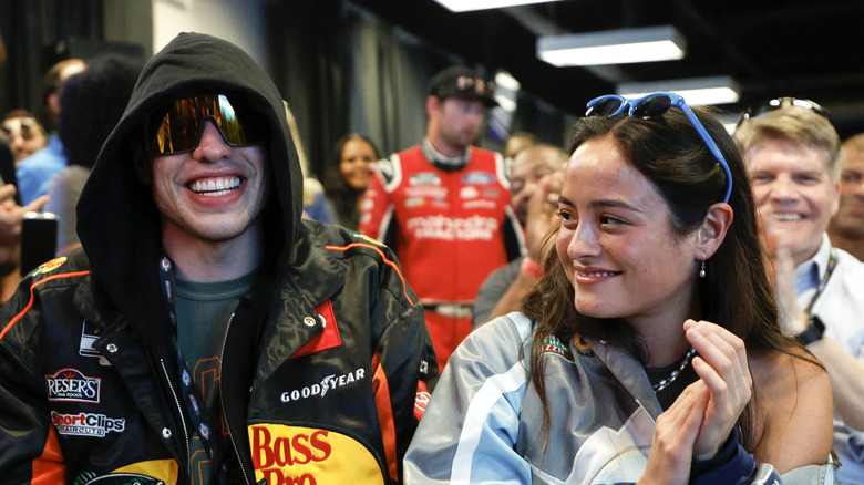 Pete Davidson and Chase Sui Wonders smiling