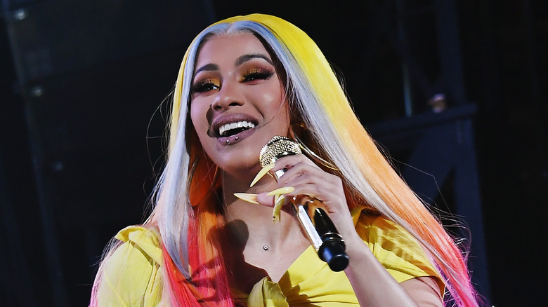Cardi B performing on stage