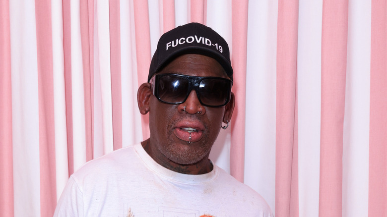 Dennis Rodman posing