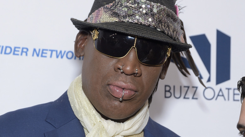 Dennis Rodman posing