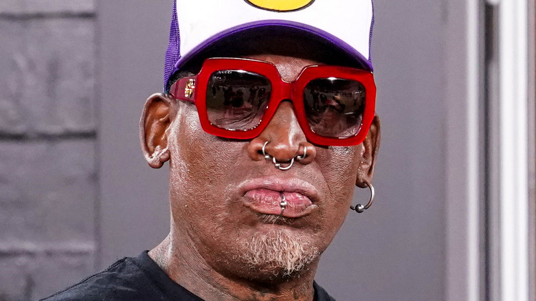 Dennis Rodman posing