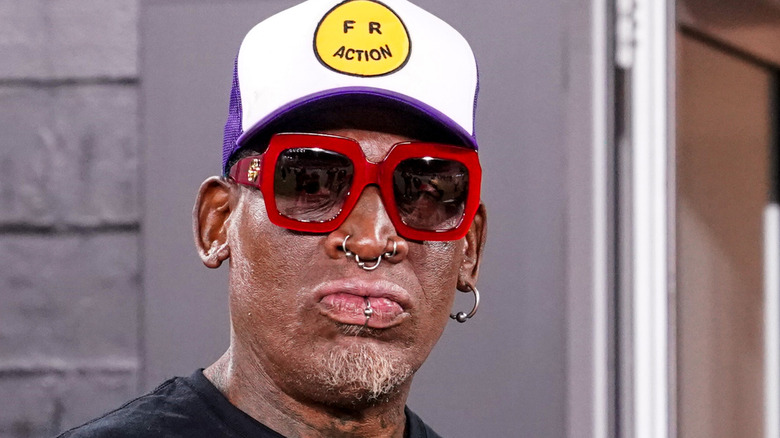 Dennis Rodman posing