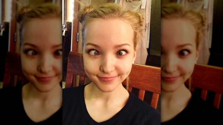 Dove Cameron posing without makup