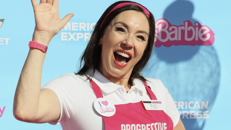 Stephanie Courtney dresses as Flo from Progressive