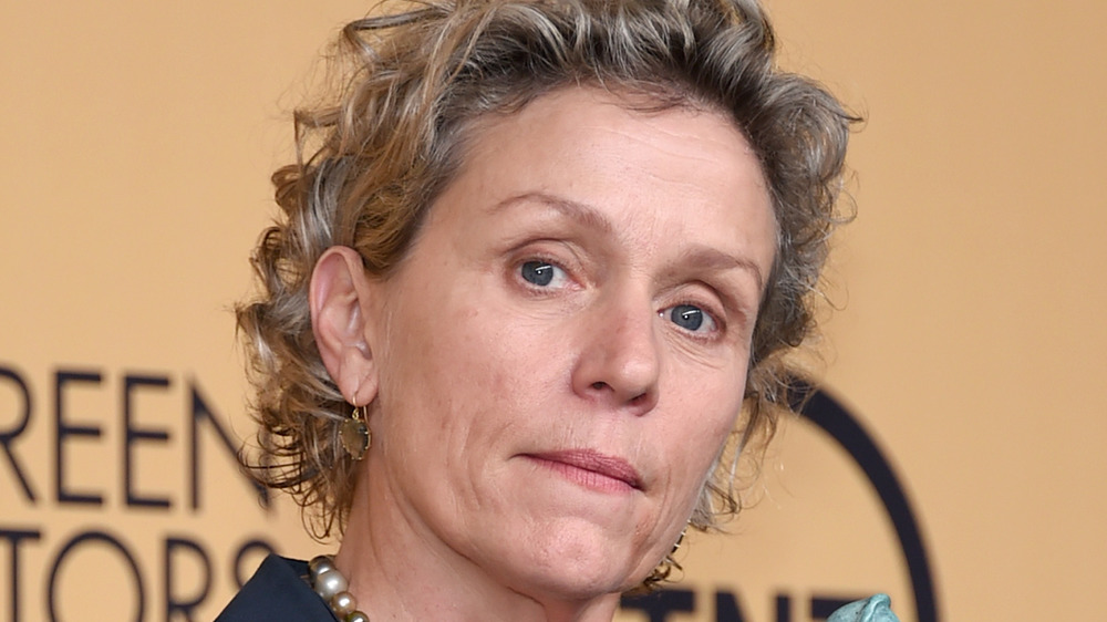 Frances McDormand posing