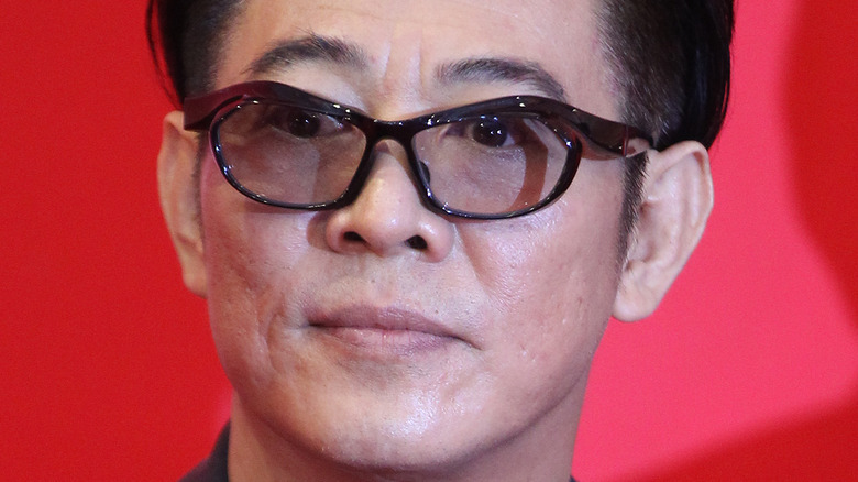 Jet Li wearing glasses