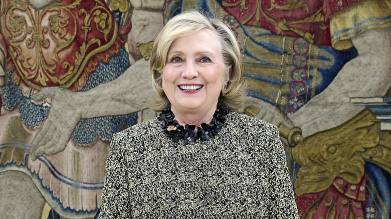 Hillary Clinton standing on stage