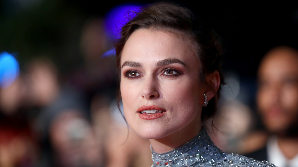 Keira Knightley dons an updo at a red carpet event