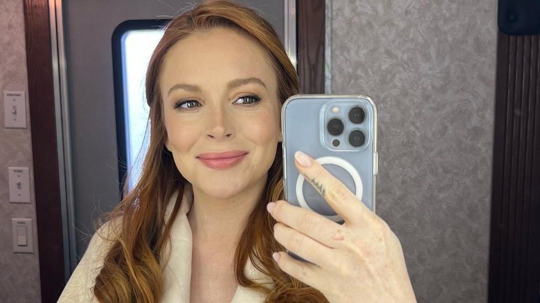 Lindsay Lohan smiling