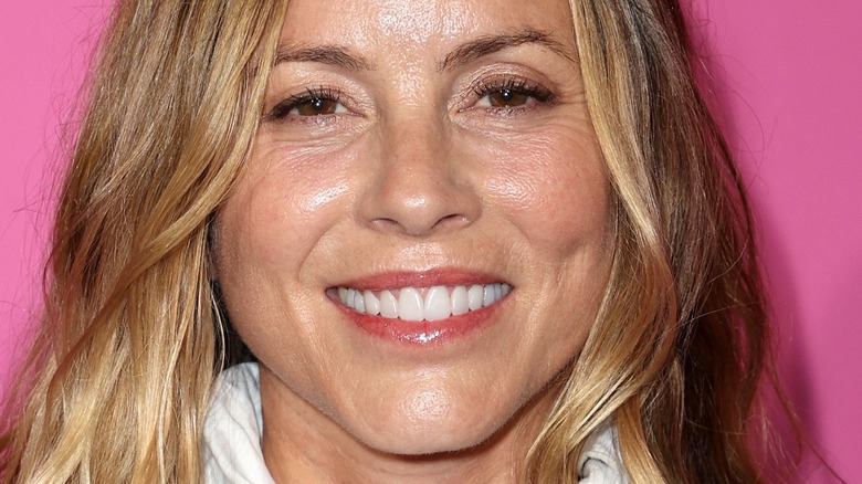 Maria Bello with wide smile