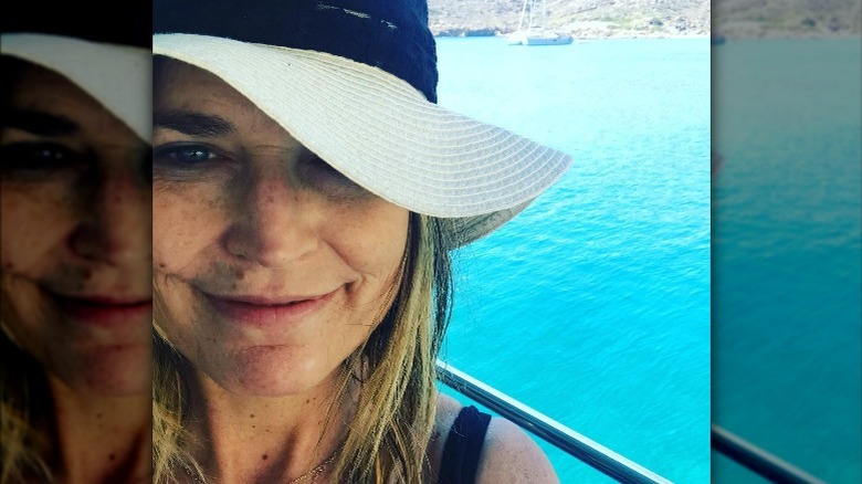 Savannah Guthrie wearing hat