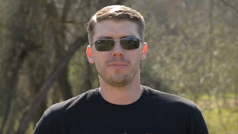 Kyle Myers wearing sunglasses