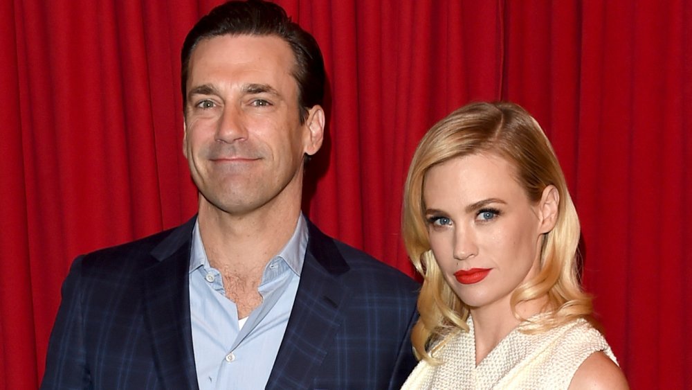 January Jones and Jon Hamm