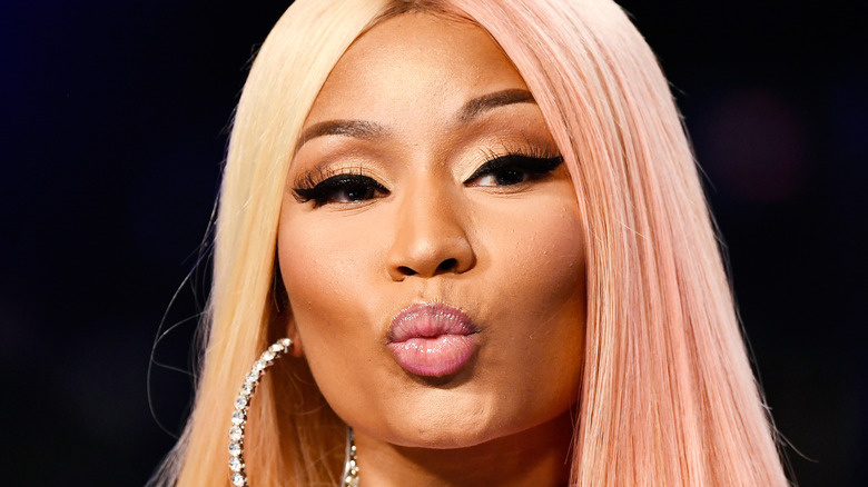 Nicki Minaj blowing a kiss