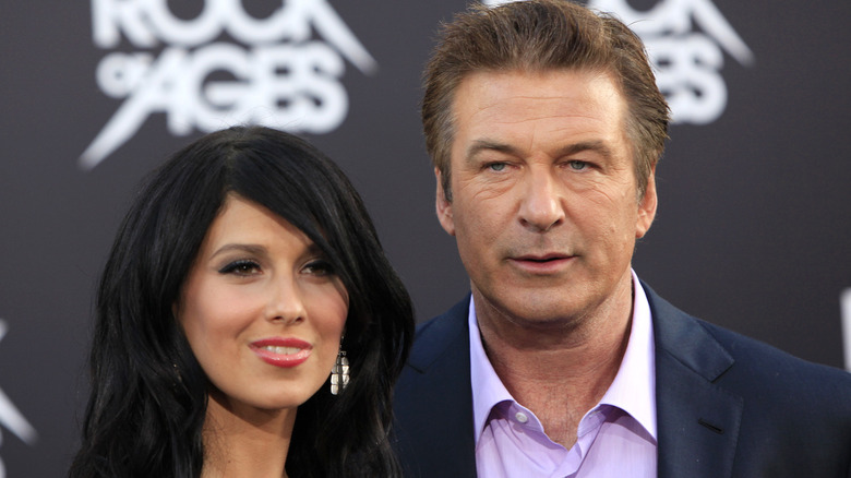 Hilaria Baldwin and Alec Baldwin posing