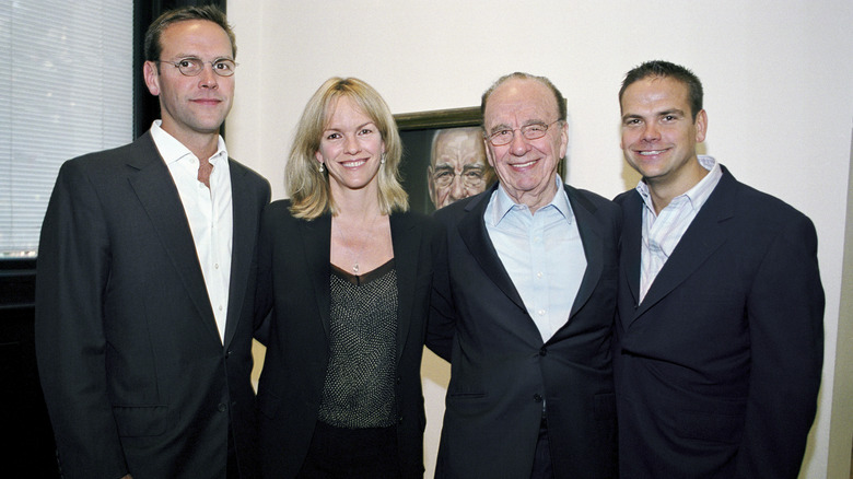 Four members of the Murdoch family posing