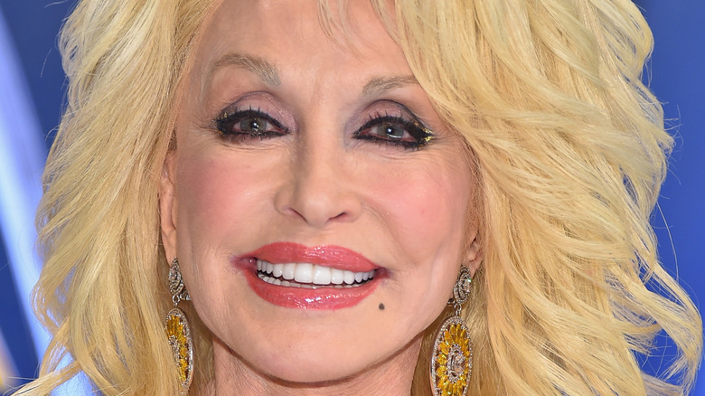 Dolly Parton smiling for photo
