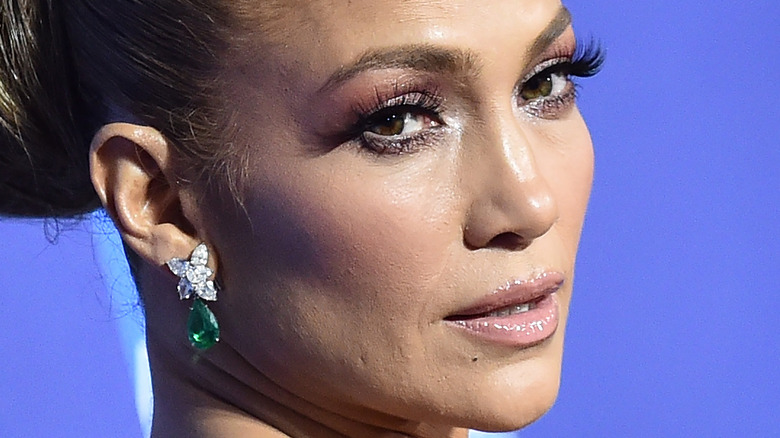 Jennifer Lopez gazing in front