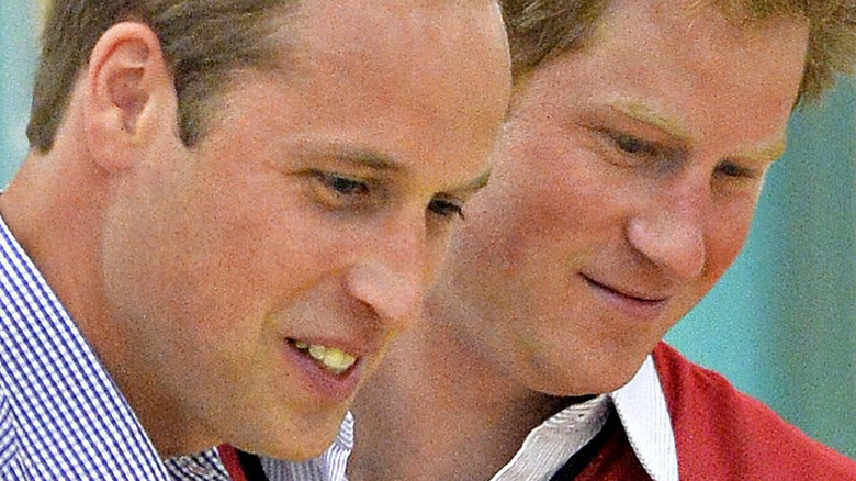 Prince William and Prince Harry smiling