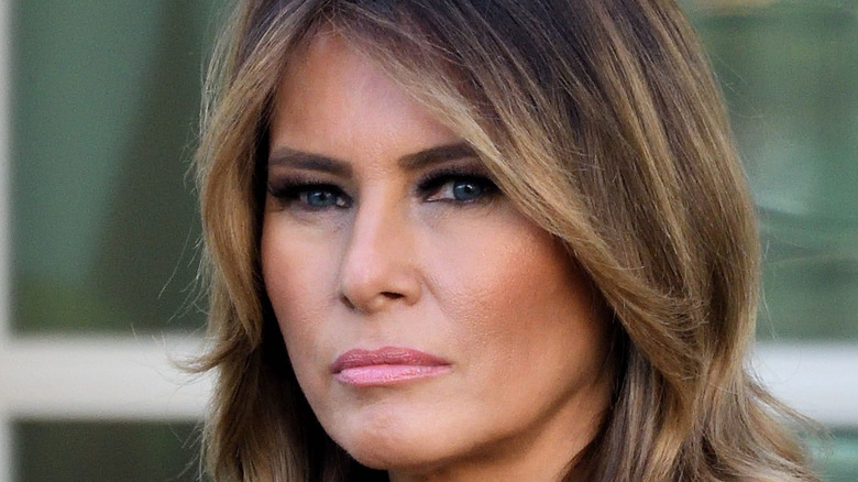 Melania Trump looking serious 