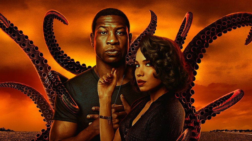 Jonathan Major and Jurnee Smollett in a promotional poster for Lovecraft Country