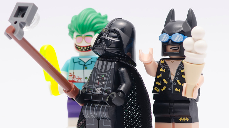 Lego Batman, Joker and Darth Vader taking a selfie. Chris Sernel (A.K.A. Oh, Hush!) created music for the "Lego Batman" movie.