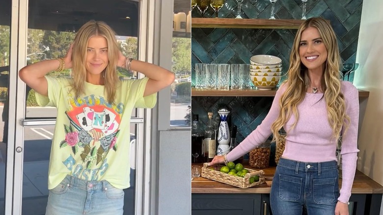 Christina Haack with and without hair extensions