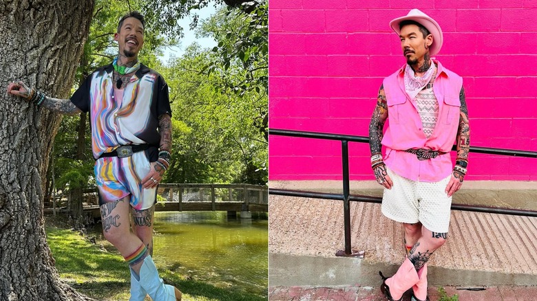David Bromstad in maximalist outfits.