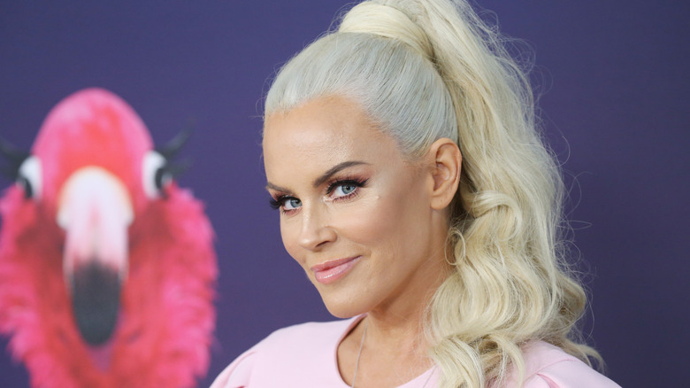 Jenny McCarthy posing outside the Masked Singer