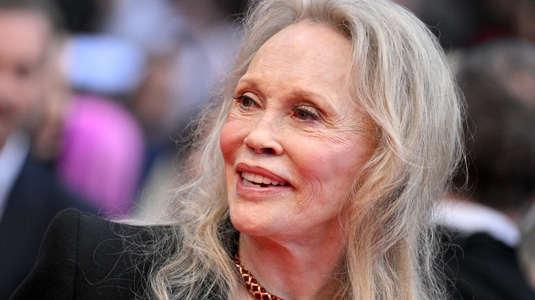 Actress Faye Dunaway smiles