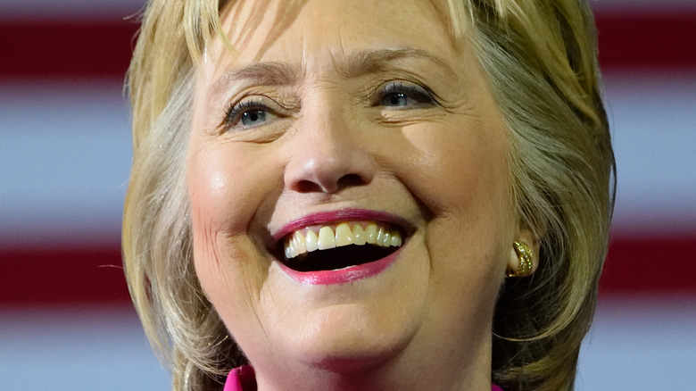 Hillary Clinton speaking at the Charlotte Convention Center