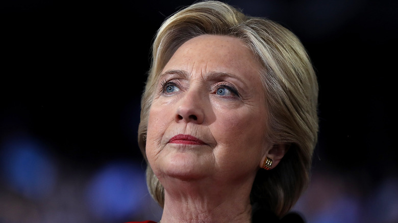 Hilary Clinton red suit debate