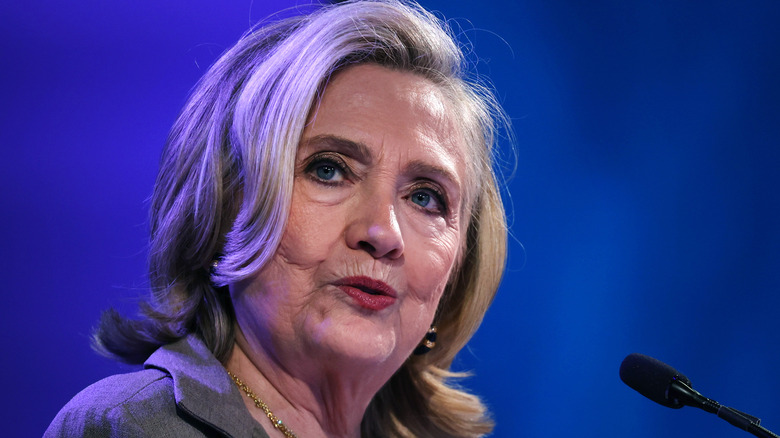 Hillary Clinton podium speaking engagement