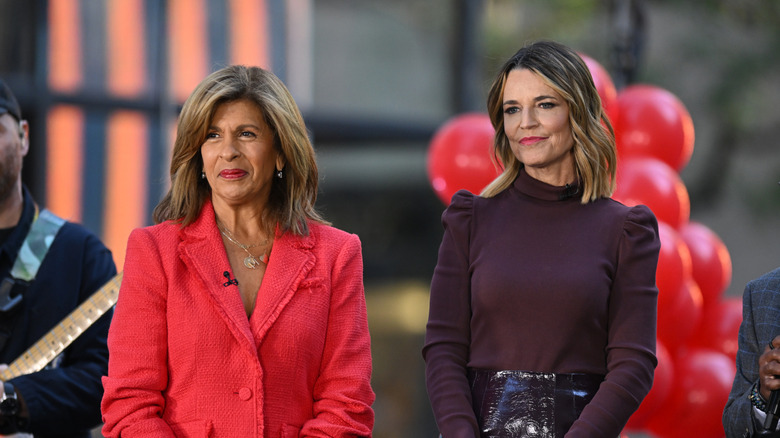 Hoda Kotb and Savannah Guthrie on stage together