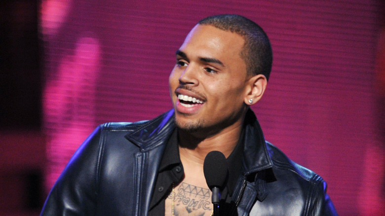 Chris Brown smiling