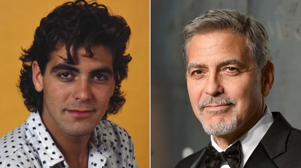 George Clooney as a younger and older man