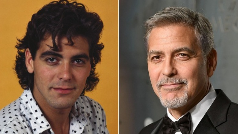 George Clooney as a younger and older man