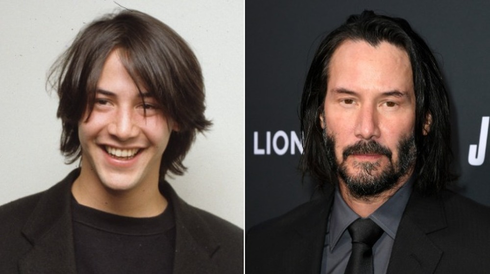 Keanu Reeves as a younger and older man