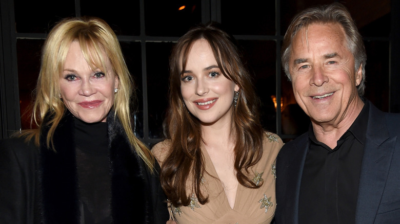 Dakota Johnson, Don Johnson and Melanie Griffith