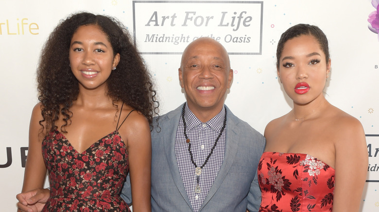 Ming and Aoki Lee with Russell Simmons